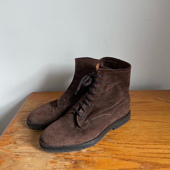 Christian Kimber x Eidos Brown Suede Combat Boots Men’s Size 8 main image 4